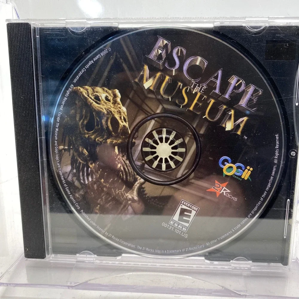 Escape the Museum PC Mac CD-ROM Game 2008 Gogii 21 Rocks Hidden Object Mystery‎